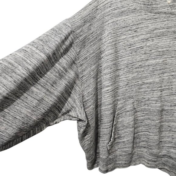 💥Pink Victoria's Secret Pullover Gray Drop Shoulder Oversized Hooded Sweatshirt - Picture 6 of 7